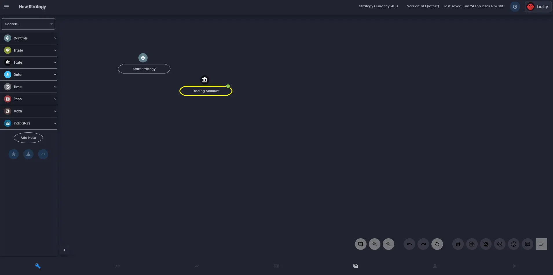 Arconomy Strategy Designer Workspace