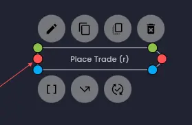 Placing a trade rule on the canvas