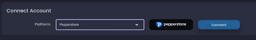 Account connections screen showing the list of available brokers to select from
