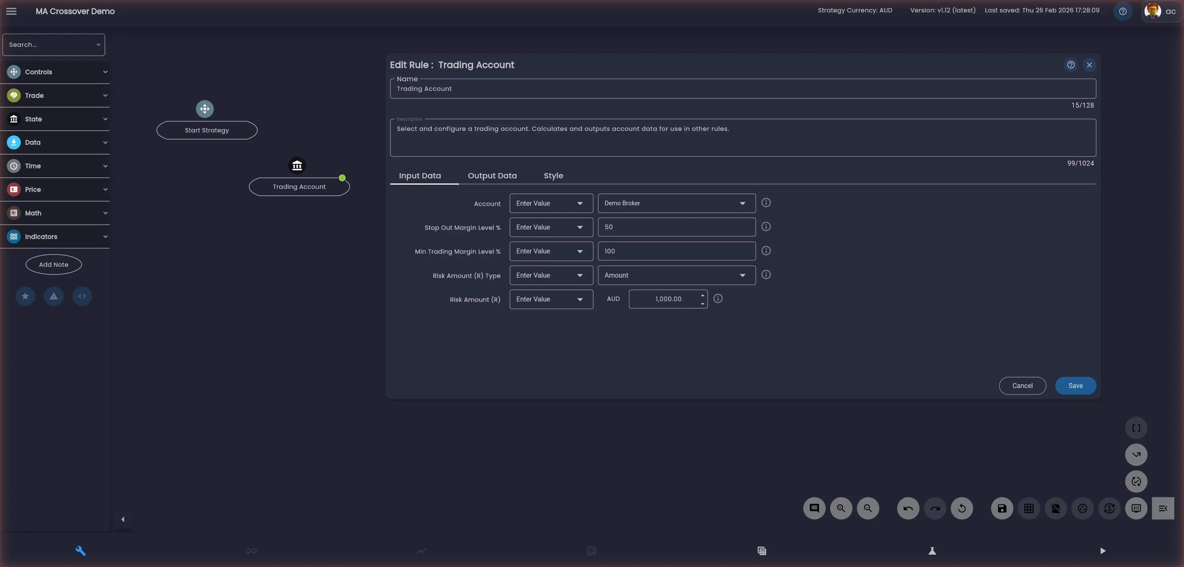Strategy Trading Account